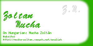 zoltan mucha business card