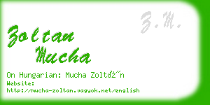 zoltan mucha business card